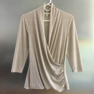 Front Wrap Blouse Top M